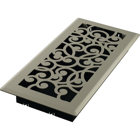 Imperial RG3454 Wonderland Decorative Floor Register, 4 x 10-Inch, Satin Nickel
