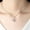 Pink-PK-best gifts, variant on ABPWLY Fashionable and new peach heart-shaped pendant necklace Clearance Necklace Canada Days Necklaces for Women Trendy Chain Necklace