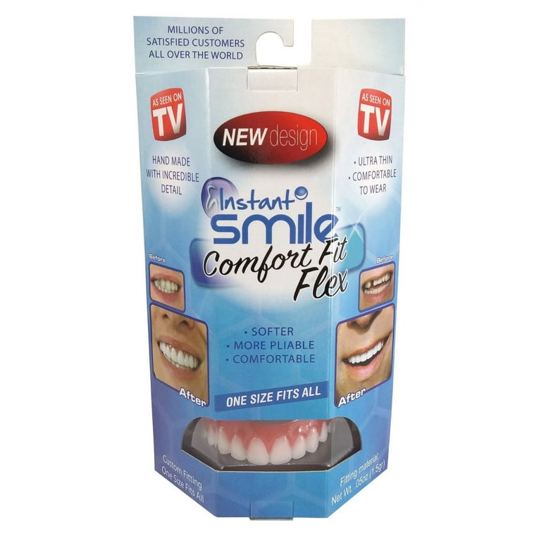 Instant Smile Bright Comfort Fit Flex Teeth Uppers and Lowers w