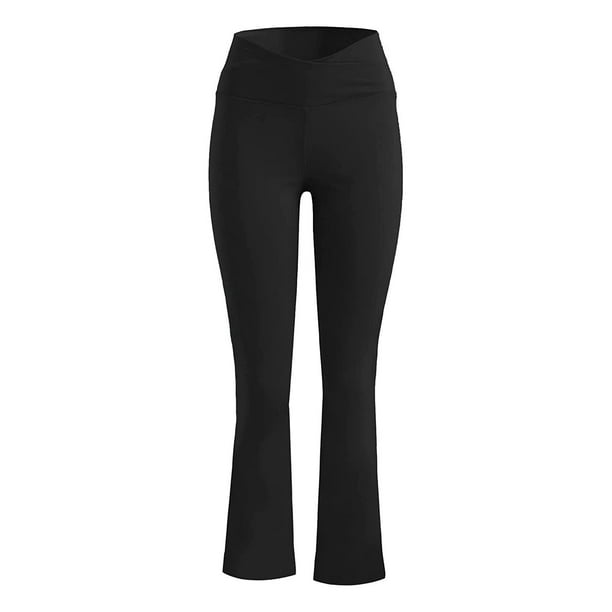 Mikilon Women's Flare Pants High Waisted Workout Leggings Stretch Non-See  Through Tummy Control Bootcut Yoga Pants 