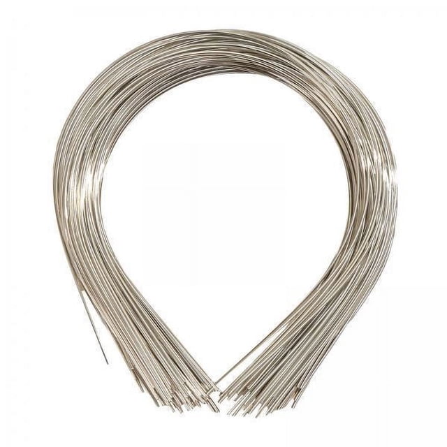 5x50 Diademas De Metal Liso Para Manualidades, Diadema De Alambre Fino Hecha A Mano, Color Plateado