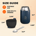 thumbnail image 4 of ENERGIFY Vacuum Insulated Thermos Food Container, Stainless Steel, 24oz, Velvet Blue, 4 of 7