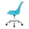 thumbnail image 4 of Pemberly Row Chaise de Bureau Bleu Sarcelle avec Base Pneumatique Chromée, 4 of 5