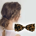 thumbnail image 2 of Unique Bargains 1 Pc Elegant Leopard Print Bow Duckbill Hair Clips Yellow, 2 of 5