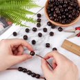 thumbnail image 3 of 200Pcs Brown Wood Beads 11.5x11mm Large Hole Wood Beads Natural Dyed Brown Wooden Beads Barrel Wooden Beads Wooden Spacer Beads with 5mm Hole for DIY Craft Jewelry Making, 3 of 5