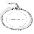 jjsgsee Anklets Silver Plated Fashion Sparkling Women's Temperament Light Anklet Classic Simple