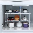thumbnail image 4 of Organisateurs et Rangements sous Évier à 2 Niveaux Étagère de Rangement Multifonctionnelle pour Cuisine de 15” à 26”, 4 of 9