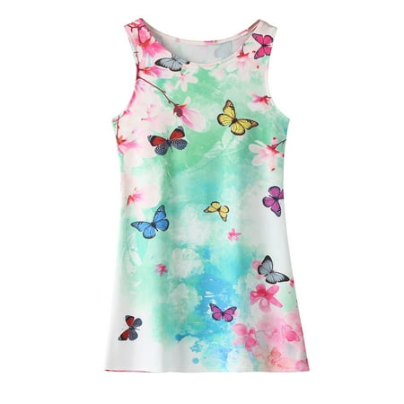 

Leesechin Children Tutu Dress Toddler Girls Summer Princess Dress Kids Baby Printing Party Sleeveless Dresses On Clearance