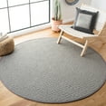 thumbnail image 2 of SAFAVIEH Natural Fiber Cinaed Bordered Area Rug, Light Grey/Grey, 6' x 6' Round, 2 of 10