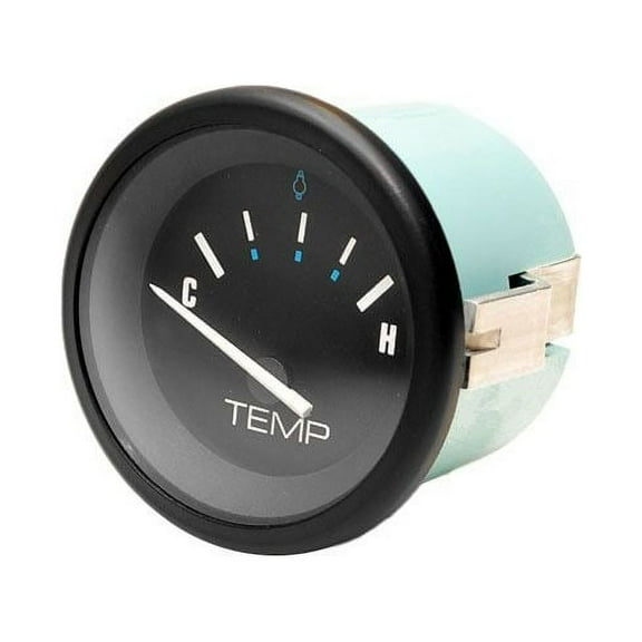 Teleflex Boat Temperature Gauge 30622F | Premier Pro Black 2 Inch