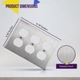 thumbnail image 2 of czcpp-Enerlites 7723 Réceptacle Recto Verso 3-Gang Plaque Murale en Acier Inoxydable, Taille Standard, 2 of 4