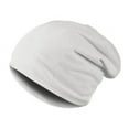thumbnail image 1 of Bonnet en Coton Slouchy Hip-Hop Doux Léger Bonnet de Course Bonnet Nain Adulte Bonnet de Chimiothérapie pour Hommes Femmes Bonnet de Sommeil Hip-Hop Extensible Blanc, 1 of 6