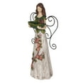 thumbnail image 2 of Alpine Corporation 12"H Floral Woodland Angel Holding Leaf Garden Statue, 2 of 5