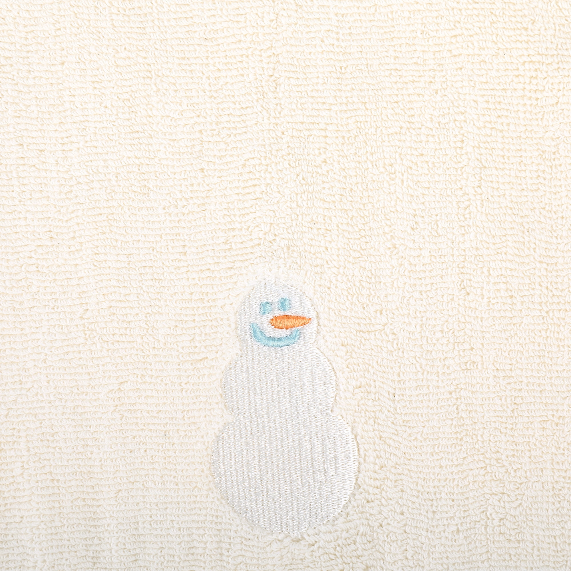 Unique Bargains Cute Cartoon Pattern Decorative Hand Towels White-Snowman 2-Piece