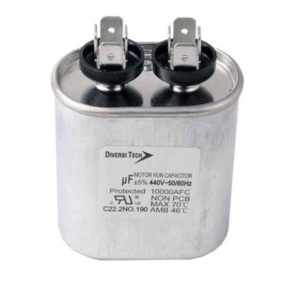 Morris Products T45100H Oval Motor Run Capacitor Single Capacitance Can - 440 VAC 10 UF