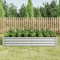 thumbnail image 1 of Holaki Raised Garden Bed Outdoor, 6×3×1ft Metal Raised Rectangle Planter Beds for Plants, Vegetables and Flowers - Silver, 1 of 6