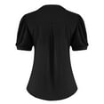 thumbnail image 5 of Tittly Womens Shirts Short Sleeve Shirts Women Casual V Neck T Shirts Loose Puff Short Sleeve Tops Tunic Blouses Tshirts Shirts Spring Tops for Women Black M, 5 of 5