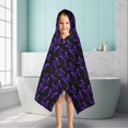 thumbnail image 6 of Purple Butterfly Pattern Hooded Bath Towel，50"x30" for Ages 3 To 12 Kids, Quick Dry Lightweight Soft Microfiber Hood Beach Towel Cover Up for Kids, 6 of 7