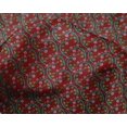 thumbnail image 4 of oneOone Silk Tabby Fabric Leaves & Floral Block Printed Fabric 1 Yard 42 Inch Wide, 4 of 5