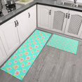 thumbnail image 2 of Pioneer Flower Floral Print Pattern Kitchen Rugs Sets Of 2, Anti Fatigue Non Slip Washable Floor Mats for Kitchen Sink Laundry, 17X30 Inch + 17X47 Inch, 2 of 6
