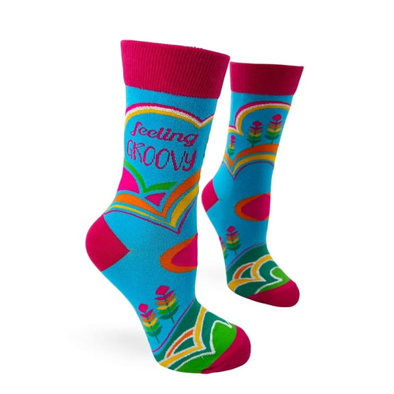 Fabdaz Feeling Groovy Cool Hippie Socks for Women