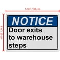 thumbnail image 2 of Exit to Warehouse Steps Sign, Industrial Exit Sign 8"x12" UV Resistant for Indoor Outdoor Workplace, 2 of 7