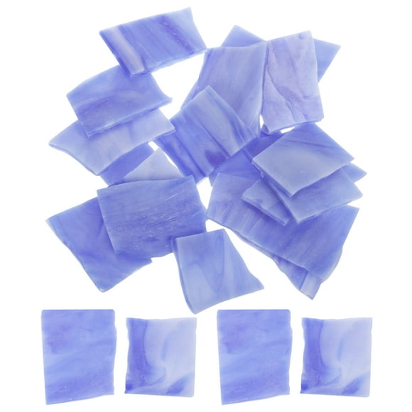 Unique Bargains 200g Glass Mosaic Tiles for Craft, Stained Glass Mosaic Tiles Bulk for Craft DIY Art Project Blue