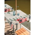 thumbnail image 2 of Outdoor Tablecloth with Umbrella Hole for Patio/Picnic/Party/Camping, Poppy Flowers Eucalyptus Waterproof Table Cloth Square Cover Washable, Rustic Weeping Botanical Linen (60"x 60"), 2 of 8