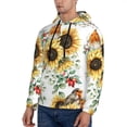 thumbnail image 2 of Bingfone Sunflowers Leaves And Birds Men'S Drawstring Hoodie Long Sleeve Pocket Sweatshirts-Large, 2 of 9