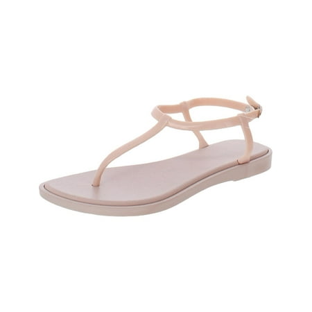 

FRENCH CONNECTION Womens Pink T-Strap Comfort Dallas Round Toe Buckle Thong Sandals 10