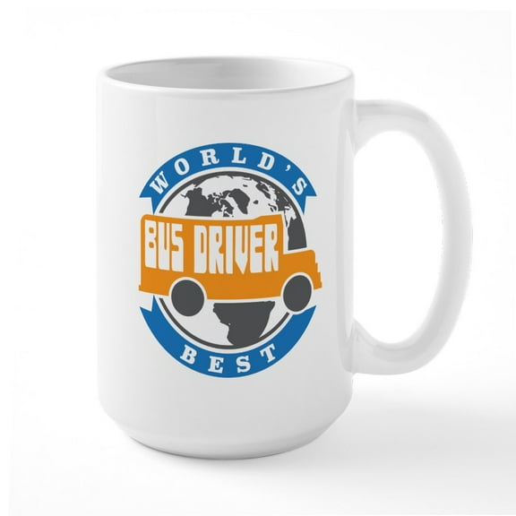 CafePress - Worlds Best Bus Driver Mugs - 15 oz Ceramic Large White Novelty Mug