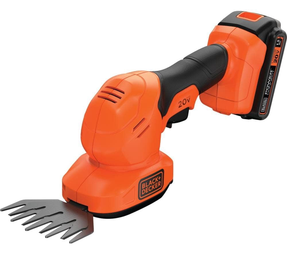 BLACK+DECKER 20V MAX* POWERCONNECT 3/8 in. Cordless Shear Shrubber Kit, (BCSS820C1)