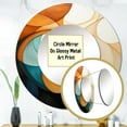 thumbnail image 3 of Designart "Orange Mid Century Organic euphony I" Abstract Rund Mirror For Wall Decor - Large Orange Round Print Mirror - Round Mid-Century Mirror - Wall Mounted Round Large Mirror - 29" x 29", 3 of 6