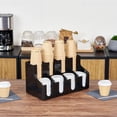 thumbnail image 4 of Restpresso Black Plastic Coffee Cup / Lid Organizer - 8 Section - 16 1/4" x 8 1/4" x 8 3/4" - 1 count box, 4 of 11