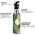 thumbnail image 3 of Yayeee 33oz Insulated Water Bottle Double Wall Stainless Steel with Flip Straw Lid, Beige Abstract, 3 of 7