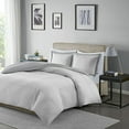 thumbnail image 1 of Madison Park Hayden Housse de Couette Réversible à Rayures Mini Set Gris Simple, 1 of 4