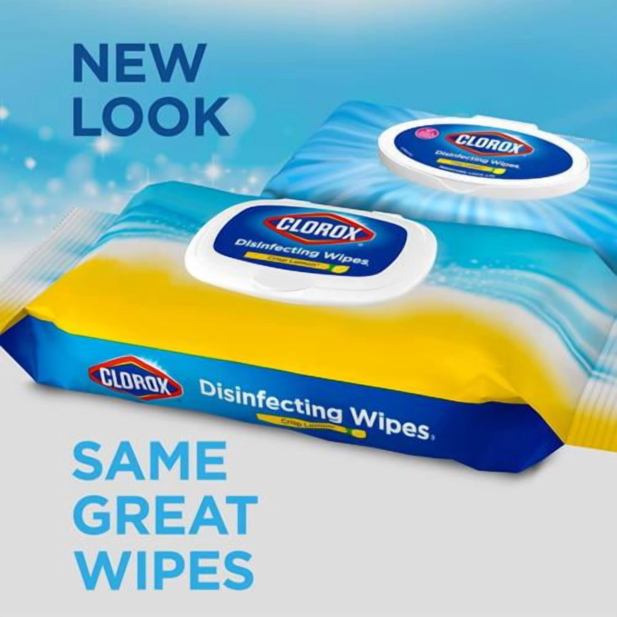 Clorox Disinfecting Wipes, Bleach Free Cleaning, Crisp Lemon, 75 Count - Pack of 2