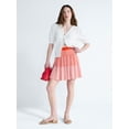 thumbnail image 2 of Free Assembly Women's and Women's Plus Ribbed Stitch Tiered Mini Skirt. Sizes XS-4X, 2 of 5