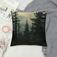 thumbnail image 2 of Leisuo Throw Pillow Cover Blue Winter Watercolor Landscape Pine Forest Mountains Alaska Artistic Pillowcase Home Decor Square Pillow Case Cushion Cover, 2 of 5