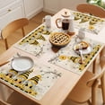 thumbnail image 5 of Yellow Bees Gnomes Placemats Set of 4 Spring Floral Branches Pastoral Place Mats Indoor Wipeable Table Mats Washable Cloth Dining Table Placemats for Kitchen Holiday Party Home Decor 13x19 Inch, 5 of 9