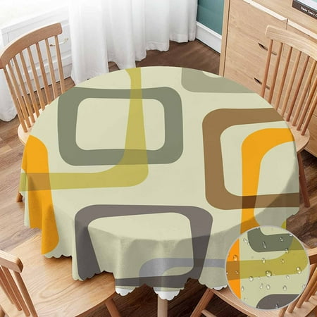 

WISH TREE Colorful Terrazzo Mosaic Tile Round Tablecloth Table Cloth Stone Texture Tablecloths for Round Tables Small Round Tablecloth Table Cover for Outdoor