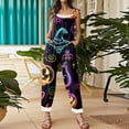 thumbnail image 5 of Cotton-Linen Jumpsuits For Women Casual Loose Summer Rompers Wide Leg Bib Overall with Pockets Womens Pants, 5 of 5