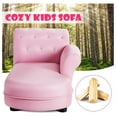 Kids Sofa, Toddler Couch with PVC Leather & Embedded Crystal, Chaise