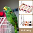 thumbnail image 4 of Wooden Parrot Swing Bird Swing Hanging Toy 2Pcs for Pet Use, 4 of 4