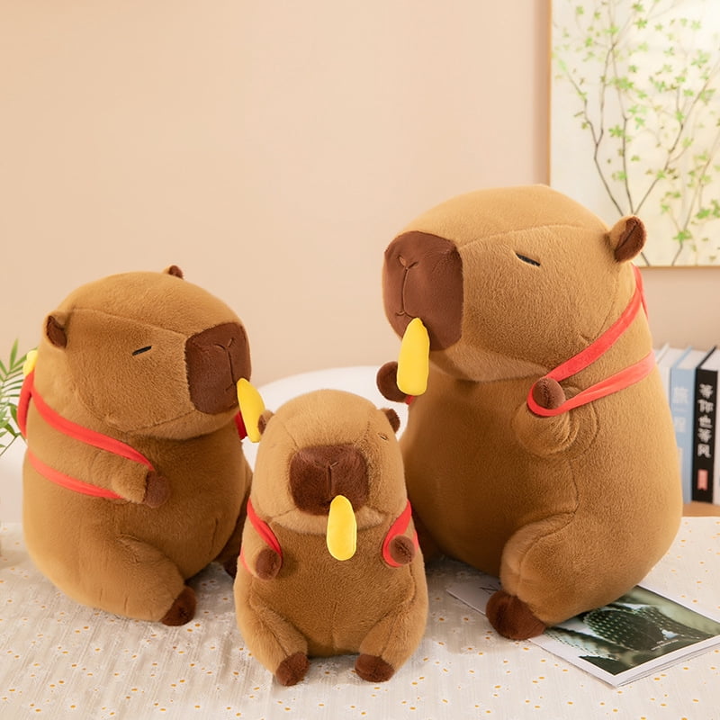 Cute Capybara Plush Toy – Soft Stuffed Animal Pillow, Adorable Capybara Plushie for Kids & Adults, Cozy Animal Plush Gift