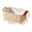 Khaki, variant on COM1950s Corduroy Storage Basket with Leather Handles, Soft Fabric Organizer Bin for Home, Nursery, Makeup, Toys, and Clothes