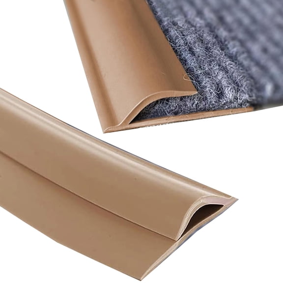 Topboutique Carpet Transition Strip Floor Transition Strip 2m/6.6ft Carpet Edging Trim Cover Flooring Nosing Divider Protector Strip PVC Floor Edge Trim Cuttable Rug Edge Protector for Home,Brown