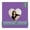 Purple Iris, variant on Pansy Purple Picture Frame Mat for 4x4 Inch Frames - Heart Opening for 2x2 Photos - 1 Mat