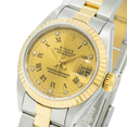thumbnail image 2 of Pre-Owned Rolex Datejust 26MM 6917 Champagne Roman Diamond Dial Fluted Bezel Two Tone Yellow Gold Oyster Bracelet, 2 of 8