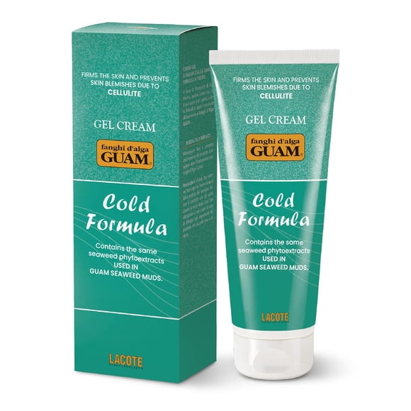 Guam Crema anticelulítica refrescante para muslos y piernas Tratamiento natural de celulitis con mentol y algas marinas Mejor gel crema reafirmante para la piel después de la envoltura corporal 8.4 OZ